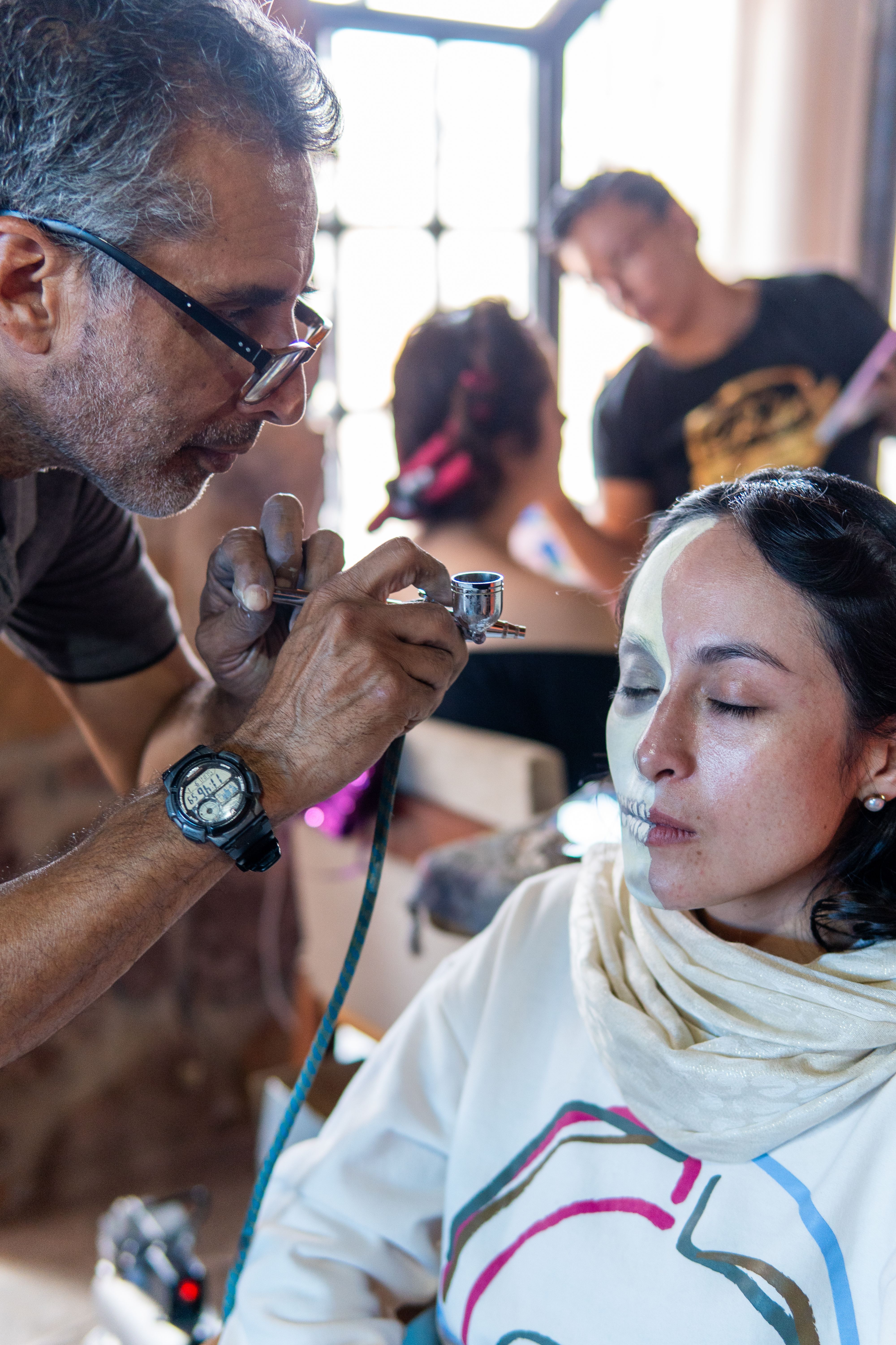 Airbrush makeup application